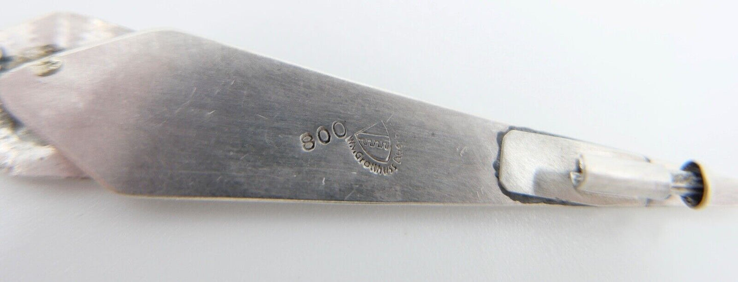 W.V. GROMHUSS Auerbach / Sachsen Brosche Silber 800 - Antikhandel-Stuttgart