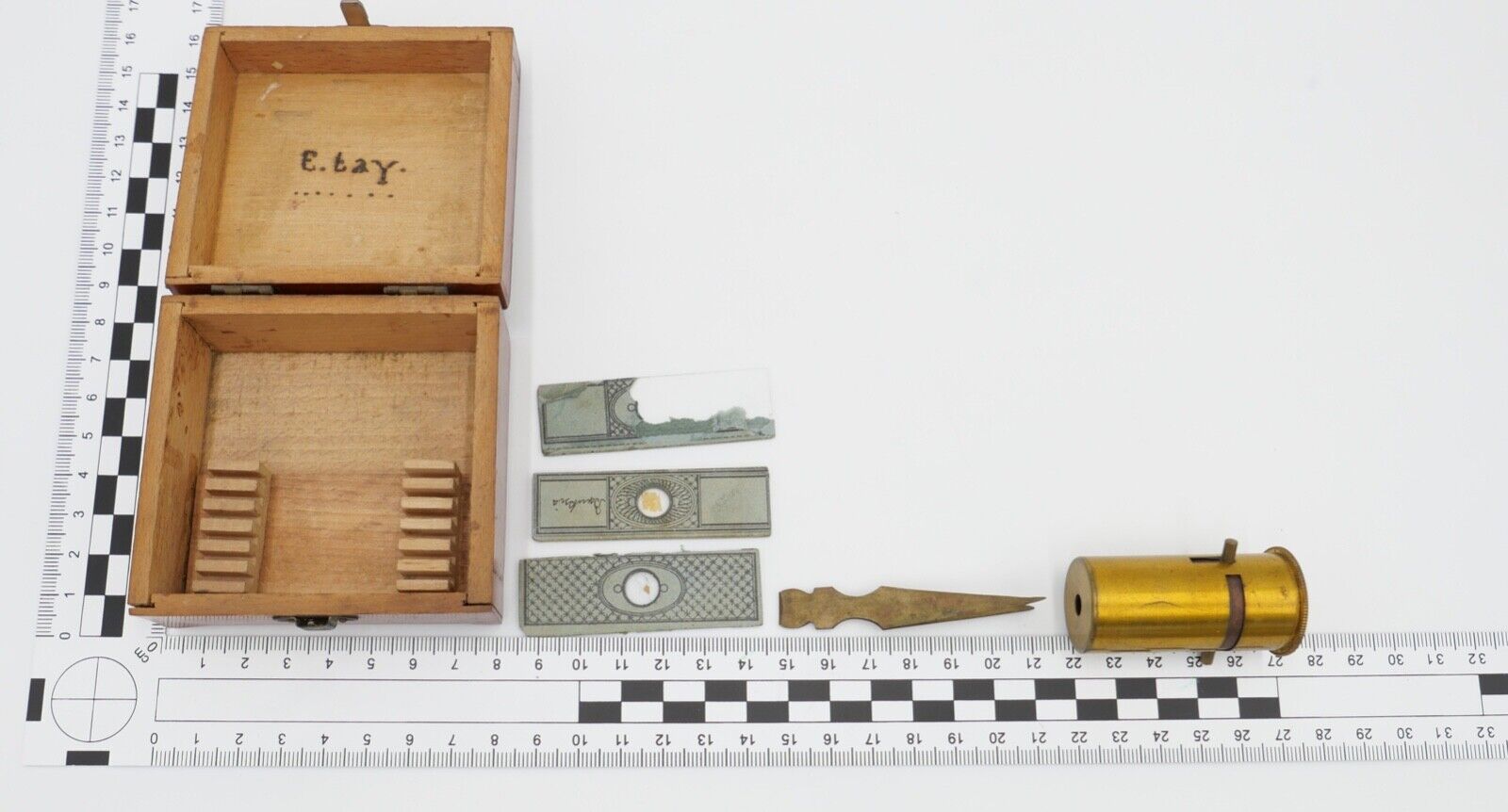 antik um 1880 - 1900 Mikroskop Taschenmikroskop Minimikroskop Reisemikroskop - Antikhandel-Stuttgart