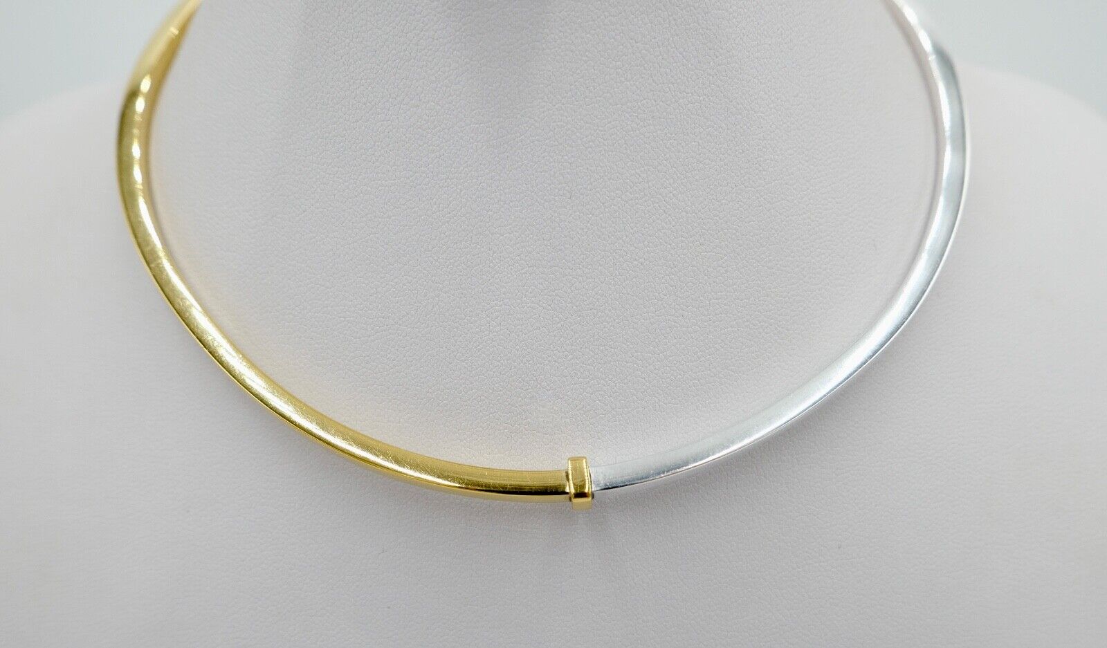 Bicolor Designer Halsring Halsreif Collier Andreas Mikkelsen Denmark 925S Silber - Antikhandel-Stuttgart