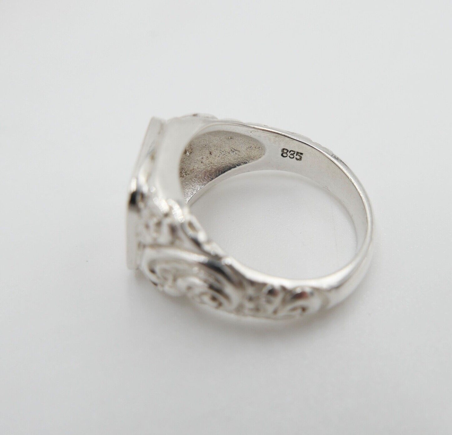 Massiver Jugendstil Siegelring Monogramm PB BP Herrenring Ring 835 Silber Gr. 57 - Antikhandel-Stuttgart