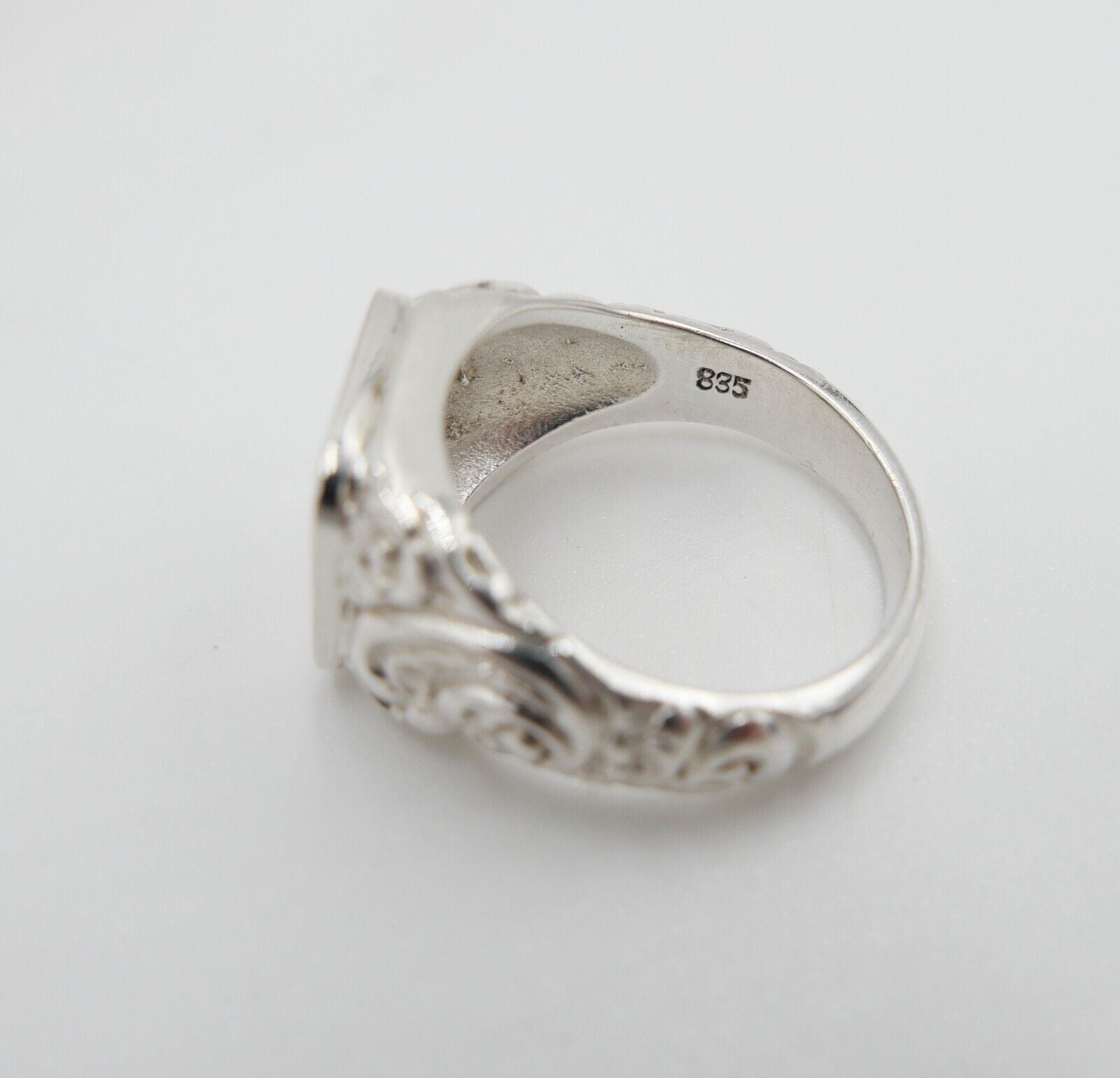 Massiver Jugendstil Siegelring Monogramm PB BP Herrenring Ring 835 Silber Gr. 57 - Antikhandel-Stuttgart