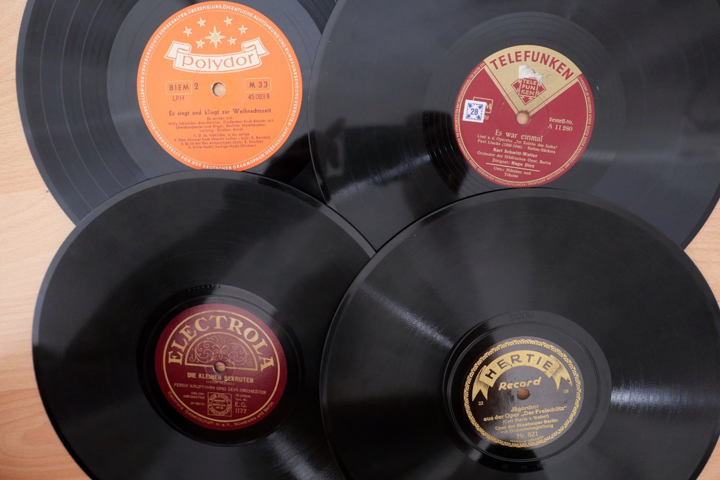 Konvolut Schellackplatten 105 Stk Schlager Operette Weihnacht 25 cm 10" Polydor