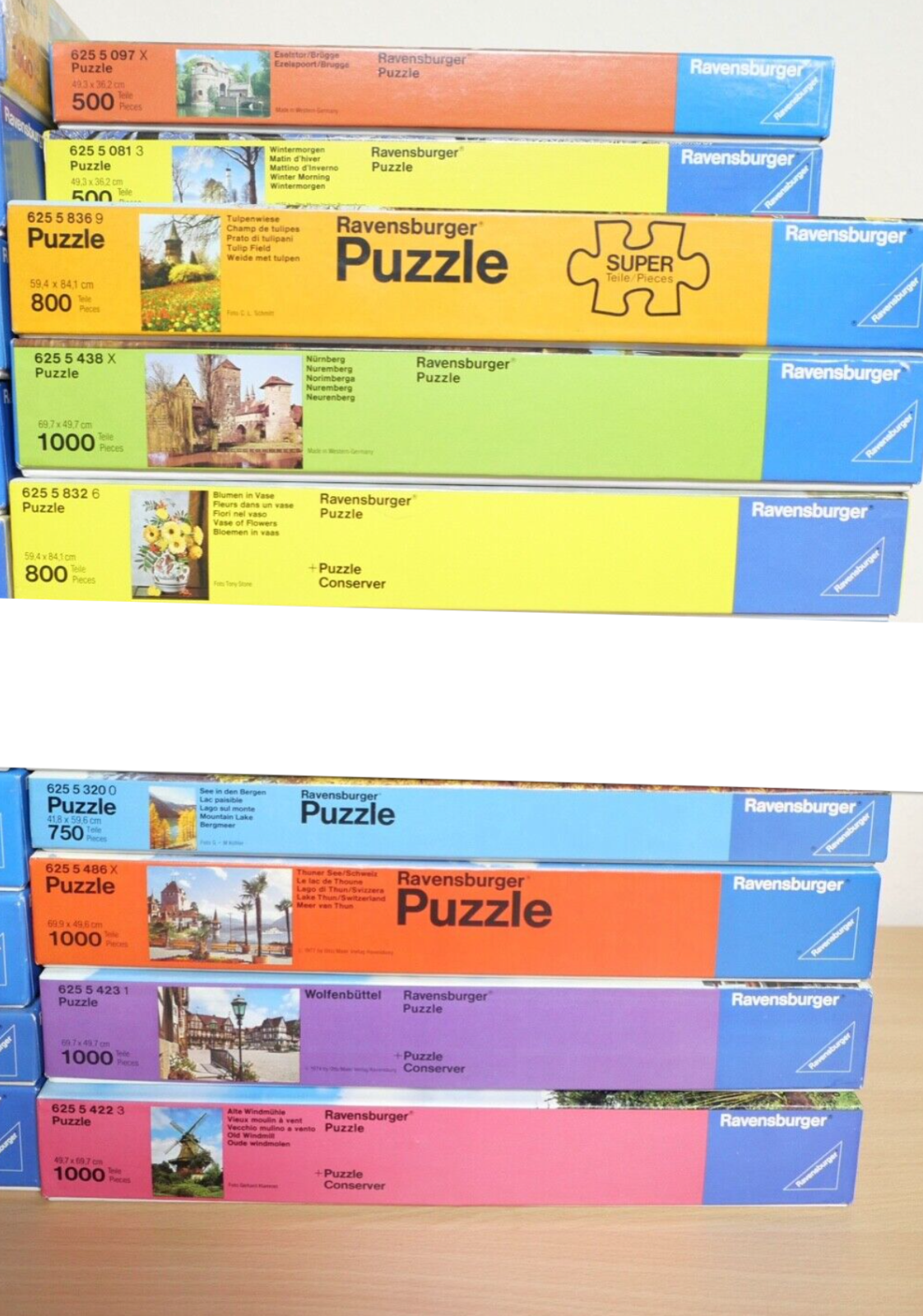 Posten / Konvolut alter RAVENSBURGER Puzzle 19 Stück vollständig (auch einzeln) - Antikhandel-Stuttgart