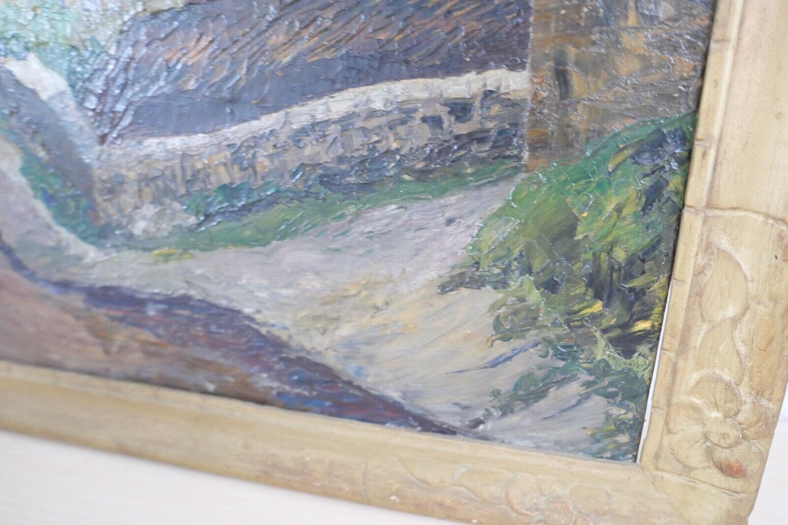 54 x 63 cm Gemälde 1926 Aug. Pierret Kervaziou Larmor Öl auf Leinwand - Antikhandel-Stuttgart