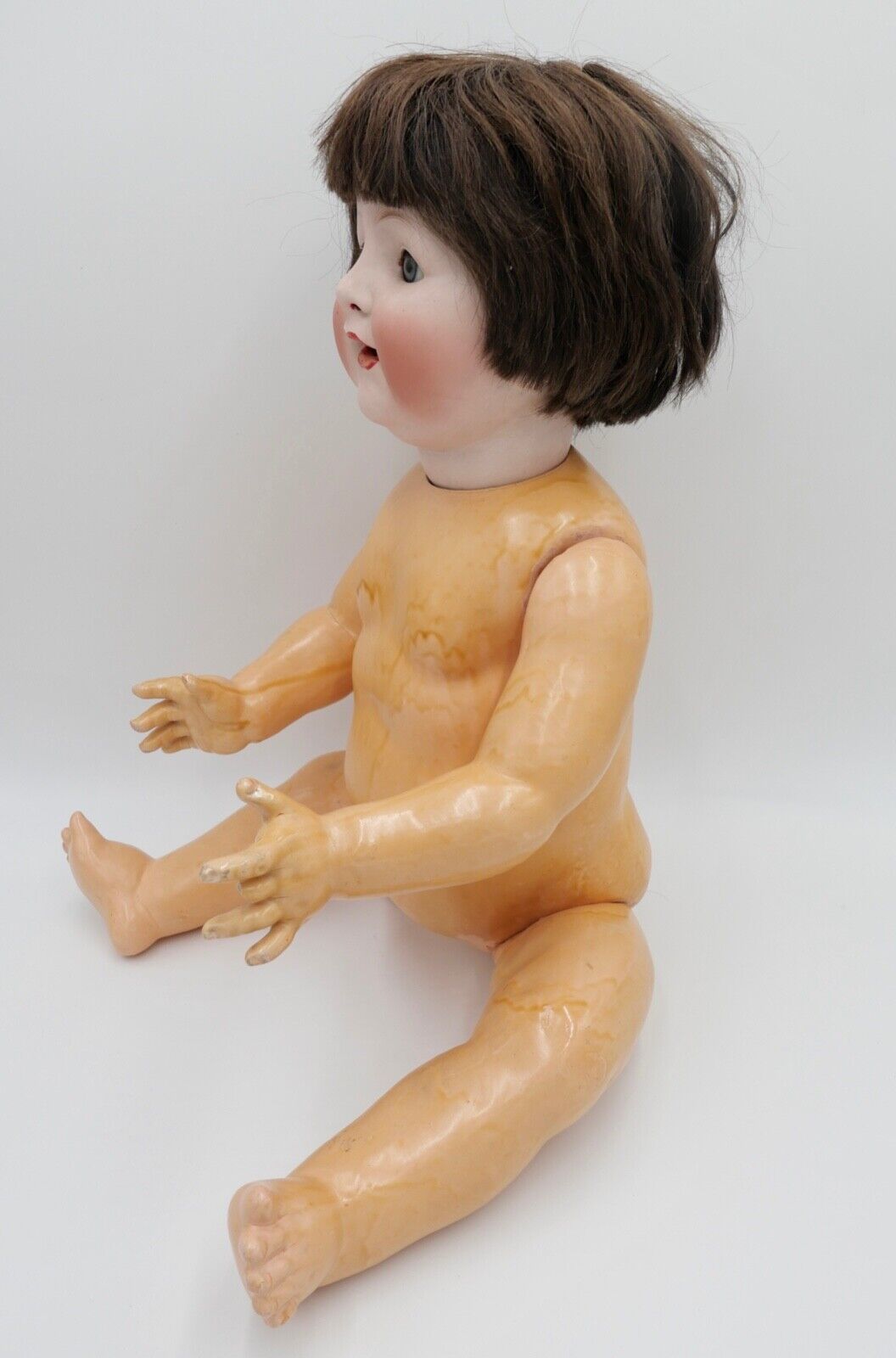 Antike Puppe Porzellan Kopf old doll 66 cm made in Germany Schlafaugen - Antikhandel-Stuttgart