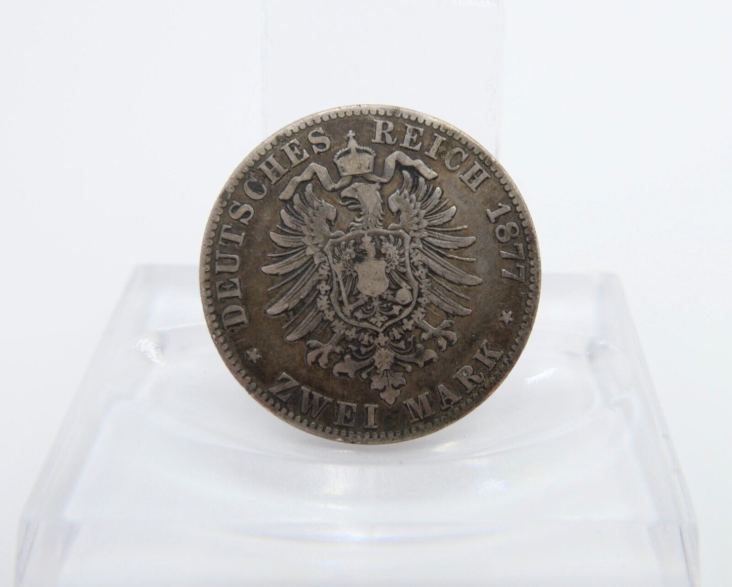 2 Mark 1877 F Silber ss - vz " Karl König von Württemberg " Jäger J.172 - Antikhandel-Stuttgart