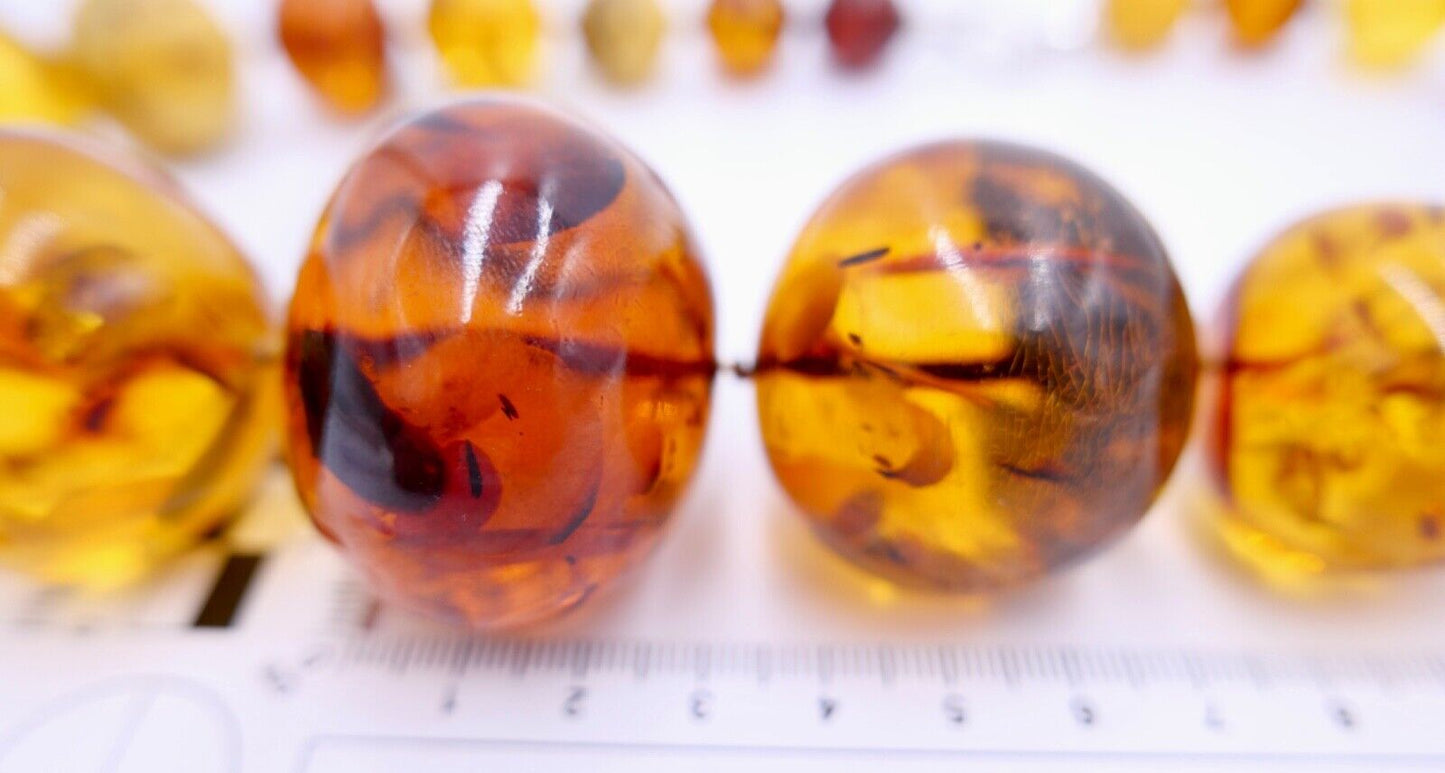 Bernstein butterscotch Vintage XXL Kette Halskette Collier 285 Gr. Amber - Antikhandel-Stuttgart