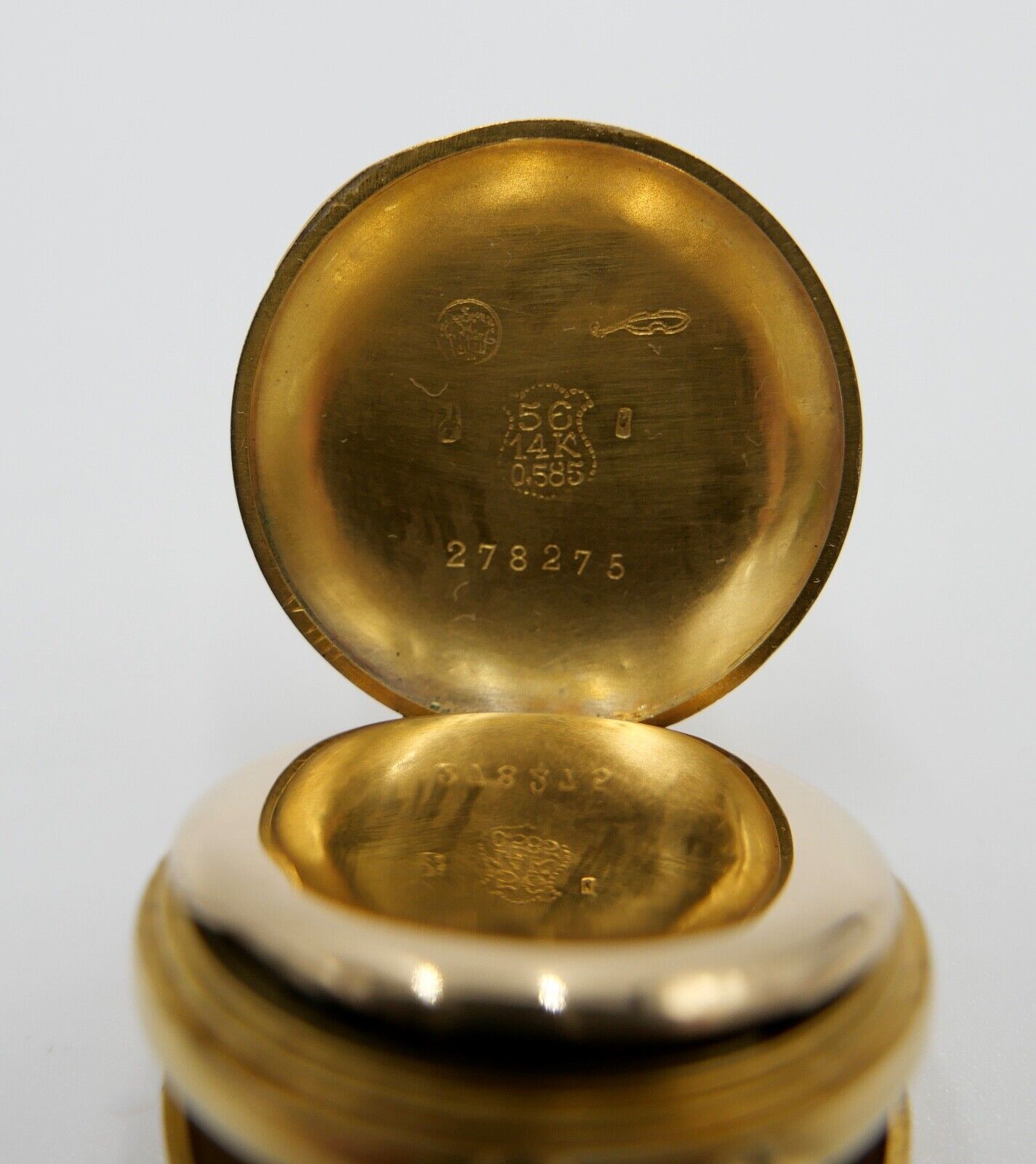 Antike Schweizer Damen Taschenuhr 585 Gold Diamanten im Kleeblatt 56 14K 0,585 - Antikhandel-Stuttgart