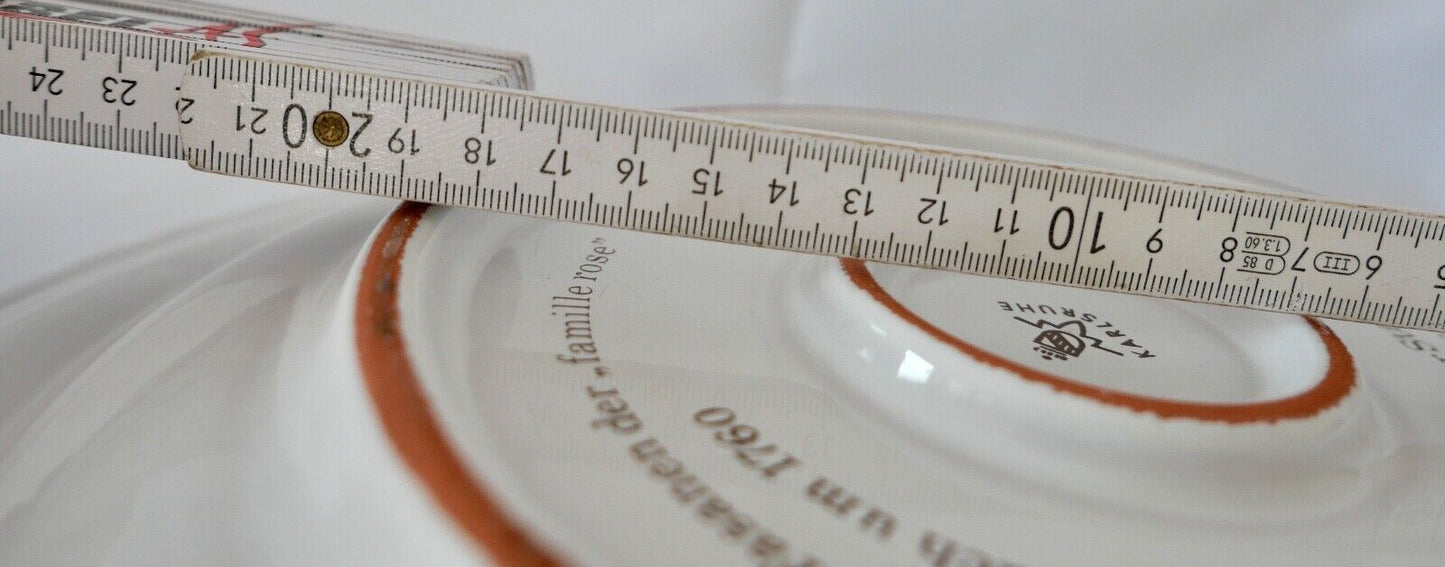 Wandteller Karlsruhe Majolika limitierte Auflage 1976 Ø 36 cm - Antikhandel-Stuttgart