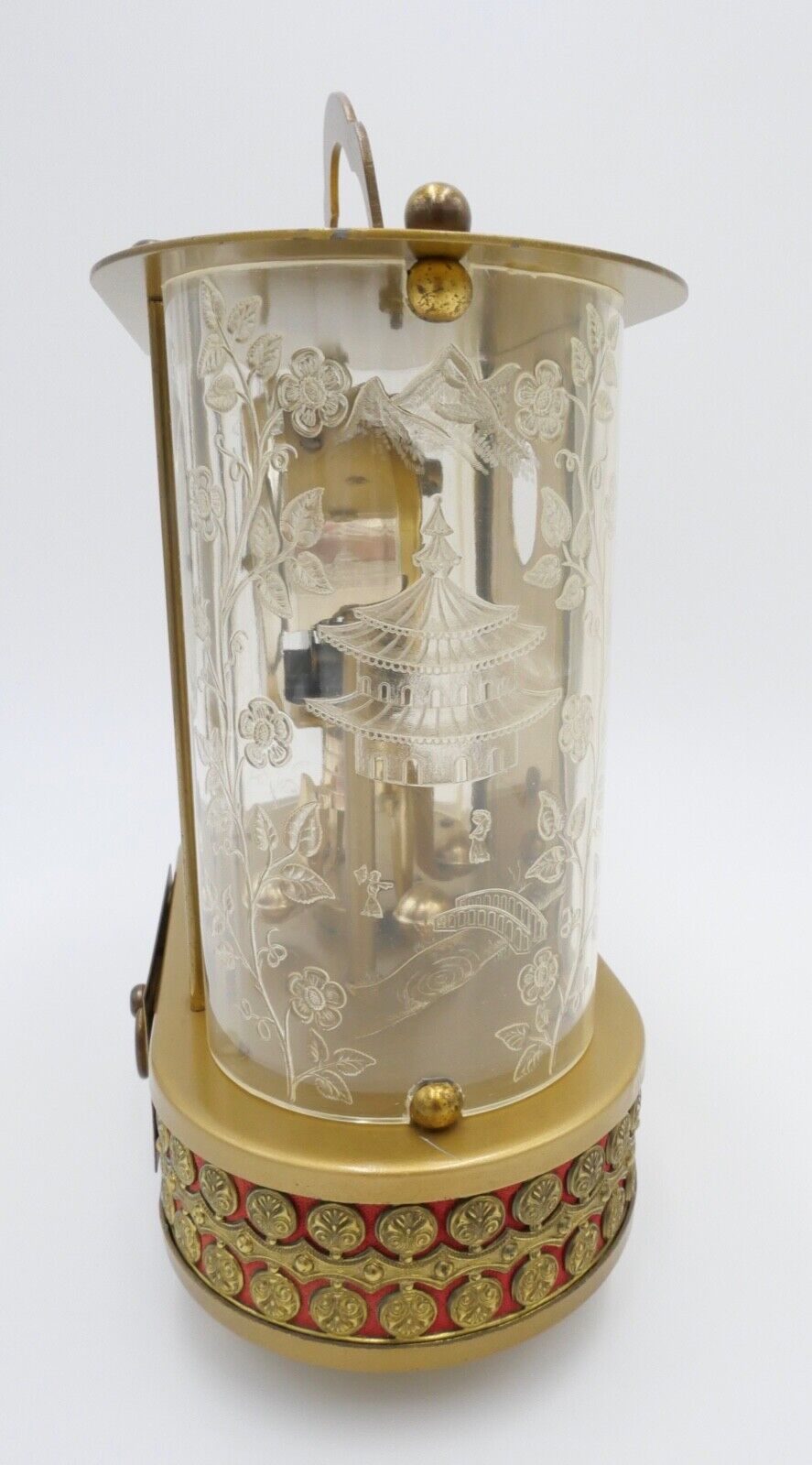 1950 SCHMID Spieluhr Jahresuhr 8 Tage Vintage Musik Kusswalzer Drehpendeluhr - Antikhandel-Stuttgart