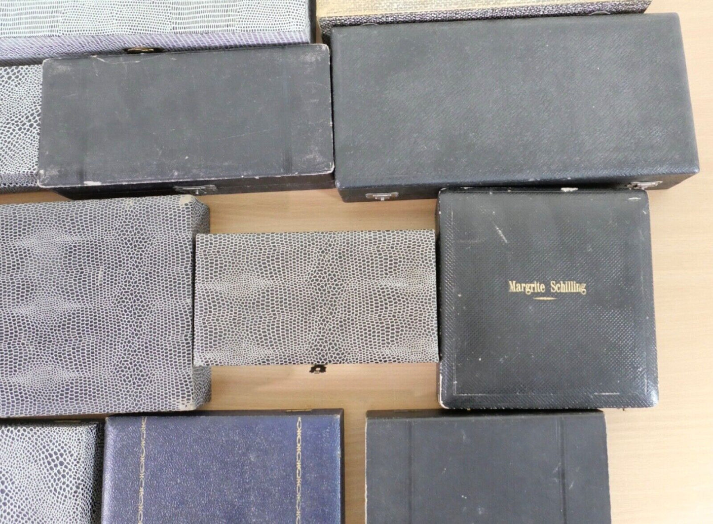 Konvolut antik alte Besteckkasten Aufbewahrung BERNDORF WENZ SCHILLING MAYER - Antikhandel-Stuttgart