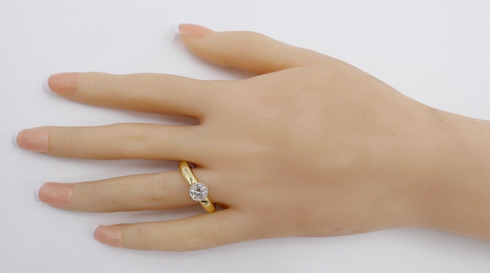 Massiver 750 18K LUXUS Gelbgold Damen Brillant Spannring 0,90 Ct tGr.56 - Antikhandel-Stuttgart