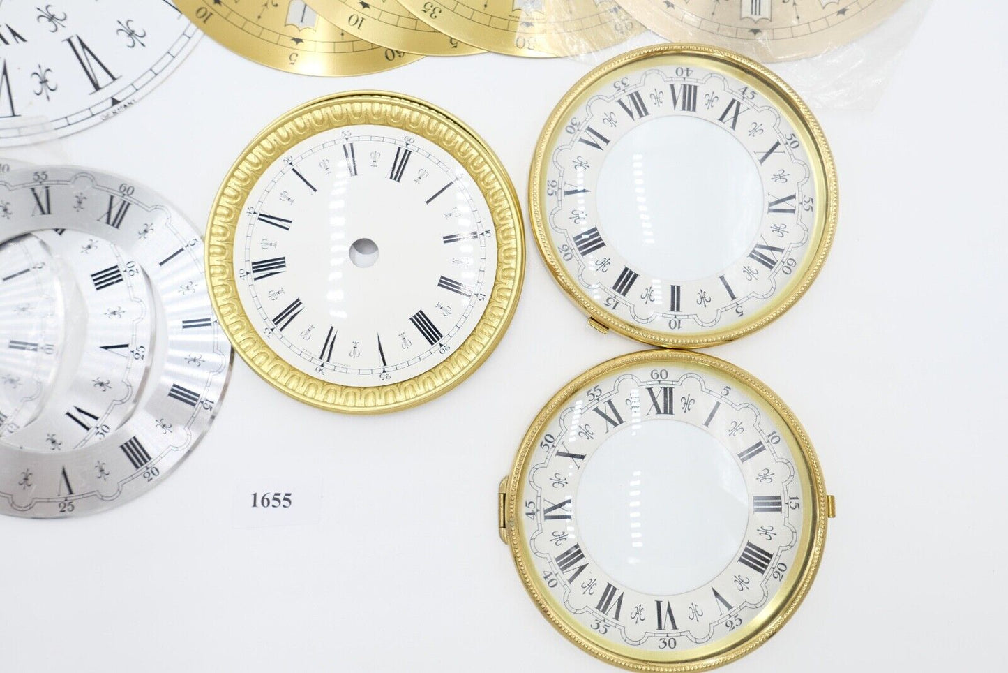 NEU Posten Uhrmacherauflösung Zifferblatt Ersatzteile Aluminium Messing Kaminuhr - Antikhandel-Stuttgart