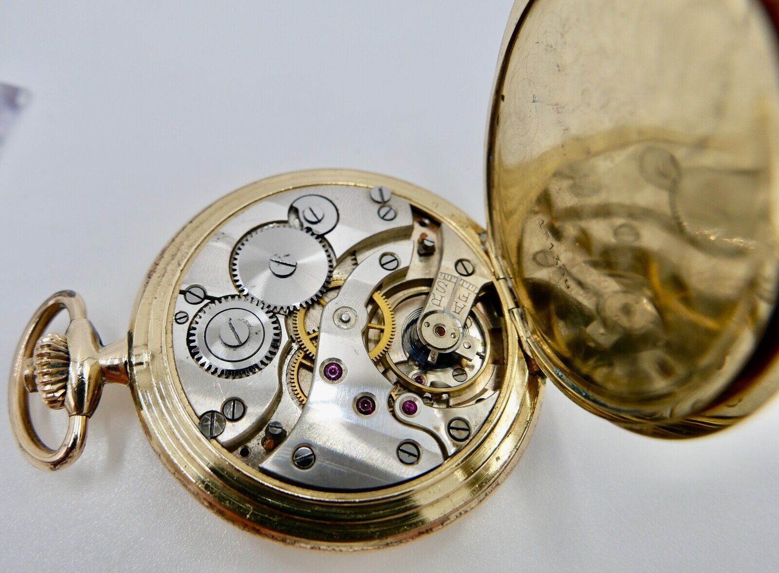 CHRONOMETRE Savonette Taschenuhr Ø 44mm vergoldet BAYARD Ritter - Antikhandel-Stuttgart