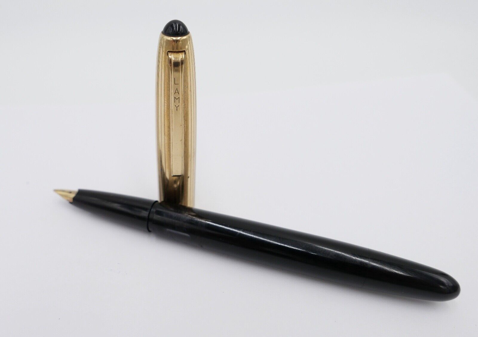 Set Vintage 2 LAMY Kolbenfüller Füller Modell 27 585 / 14 Ct Goldfeder - Antikhandel-Stuttgart