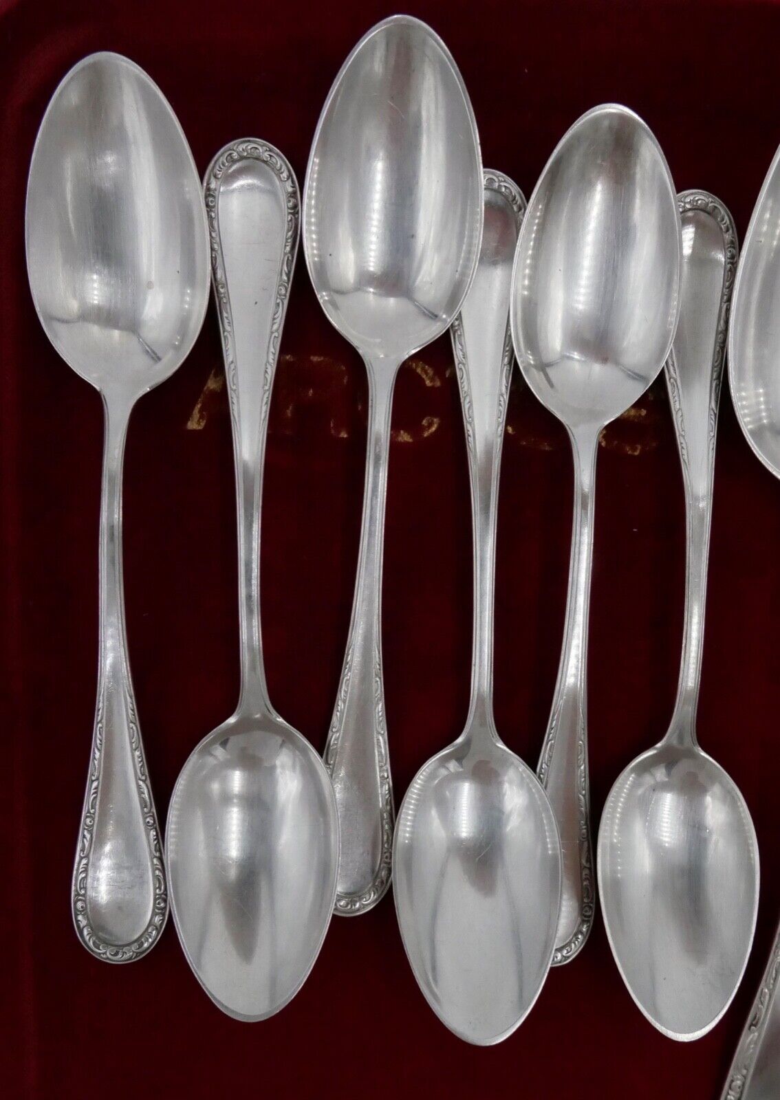 12 teilig Silberbesteck 800 ROSENTHAL Löffel silver Jugendstil cutlery Besteck - Antikhandel-Stuttgart