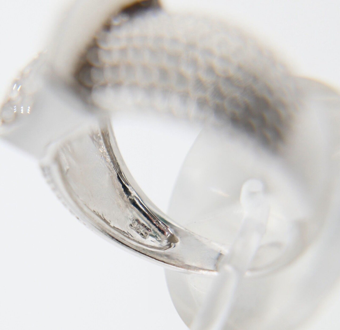 Seltener Silber Ring 925 mit Zirkonia silver größe 57 - Antikhandel-Stuttgart