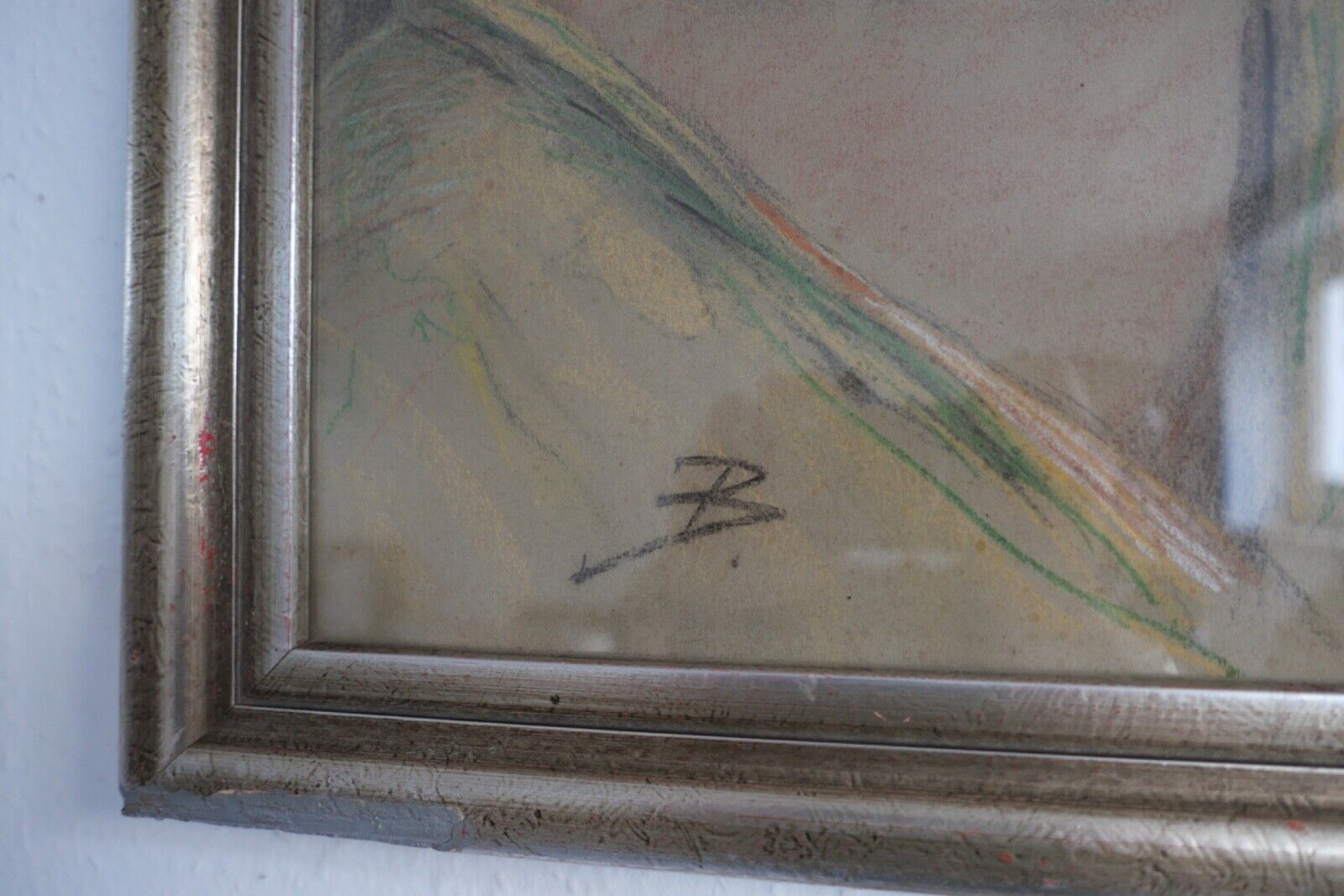 Gemälde / Zeichnung Portrait Frau 1930-1940er Jahre 59x46cm Signiert B. - Antikhandel-Stuttgart