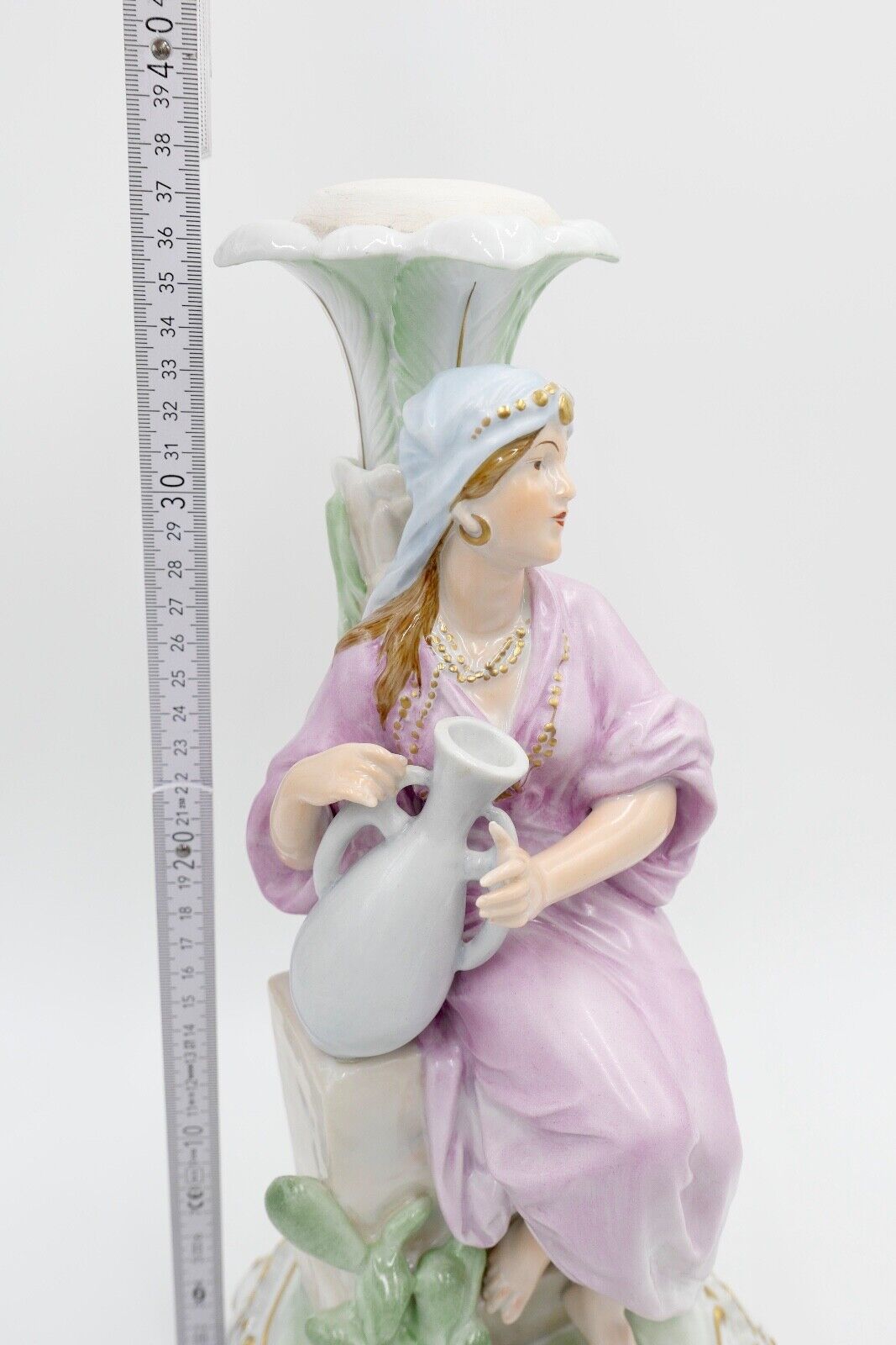 PMP Plaue Schierholz " Tafelaufsatz Obstschale " Wasserträgerin 45cm J. Freitag - Antikhandel-Stuttgart