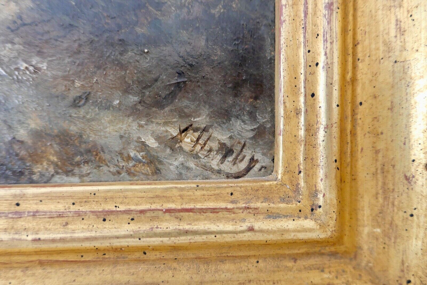 Antikes Ölgemälde Signiert ABRAHAM HULK II (1851-1922) Dünenlandschaft Schäfer - Antikhandel-Stuttgart