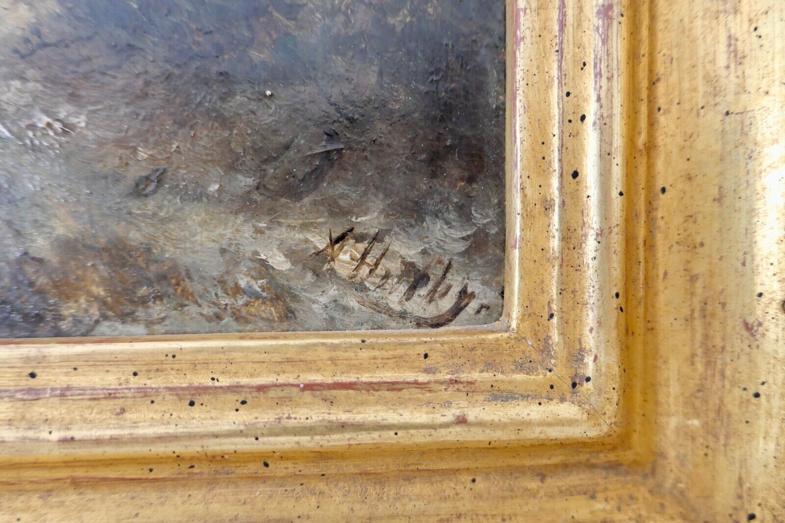 Antikes Ölgemälde Signiert ABRAHAM HULK II (1851-1922) Dünenlandschaft Schäfer - Antikhandel-Stuttgart