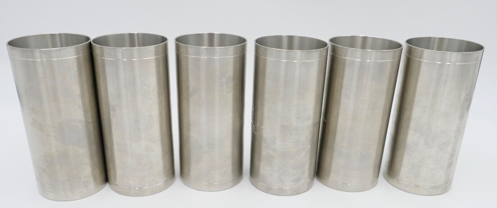 NEUwertig 6 Stück Royal SELANGOR PEWTER Zinn Tinn Becher Palmen Meer - Antikhandel-Stuttgart