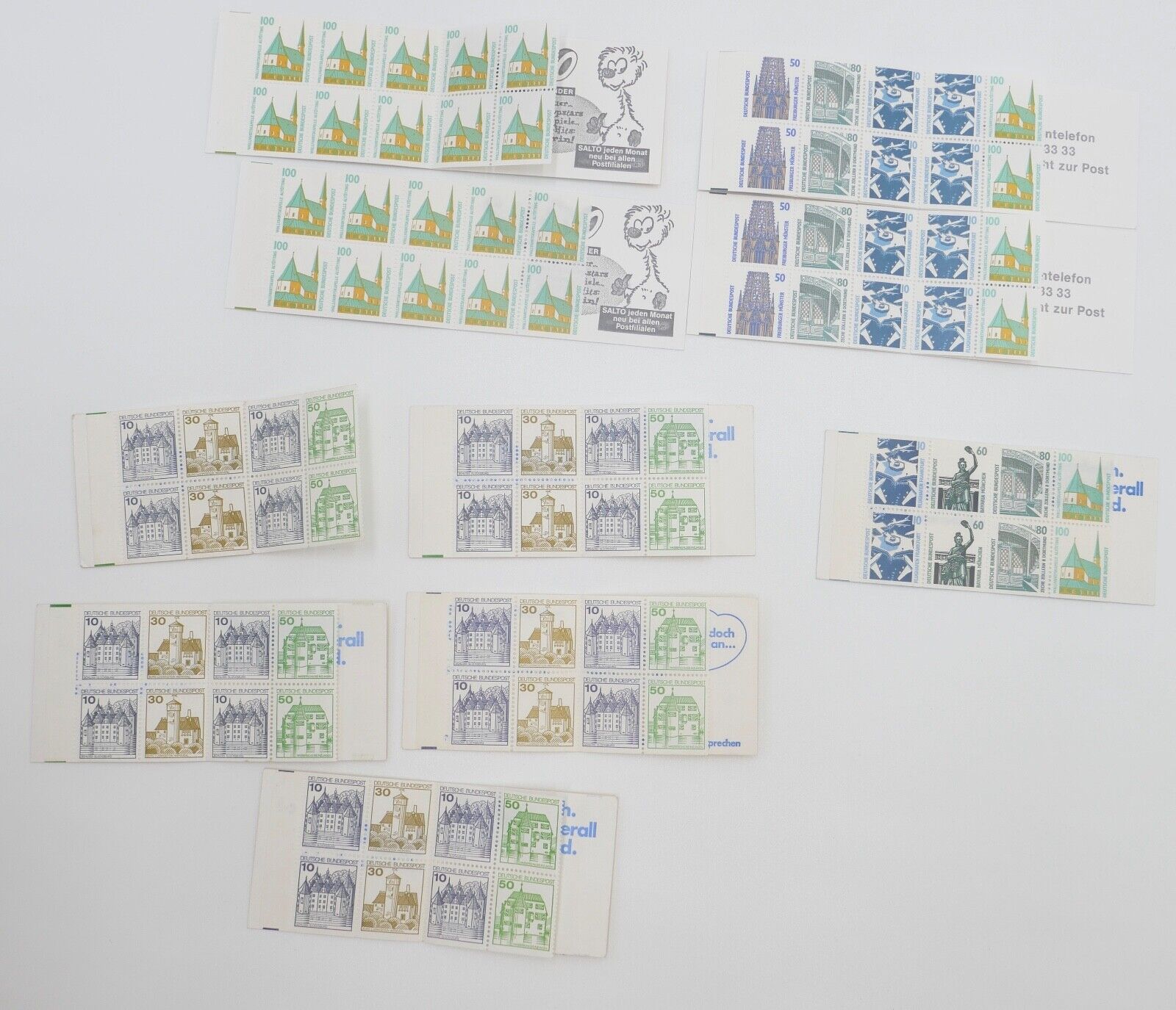 Posten 26 Stück Sport Markenheftchen Kegel Basketball Sehenswürdigkeiten Burg - Antikhandel-Stuttgart