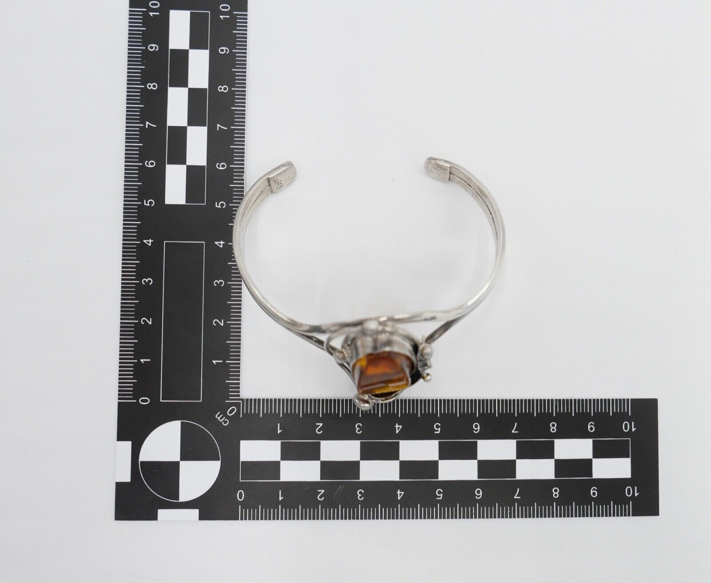 vintage Silber 925 Bernstein Armband floral Armreif Sterlingsilber - Antikhandel-Stuttgart