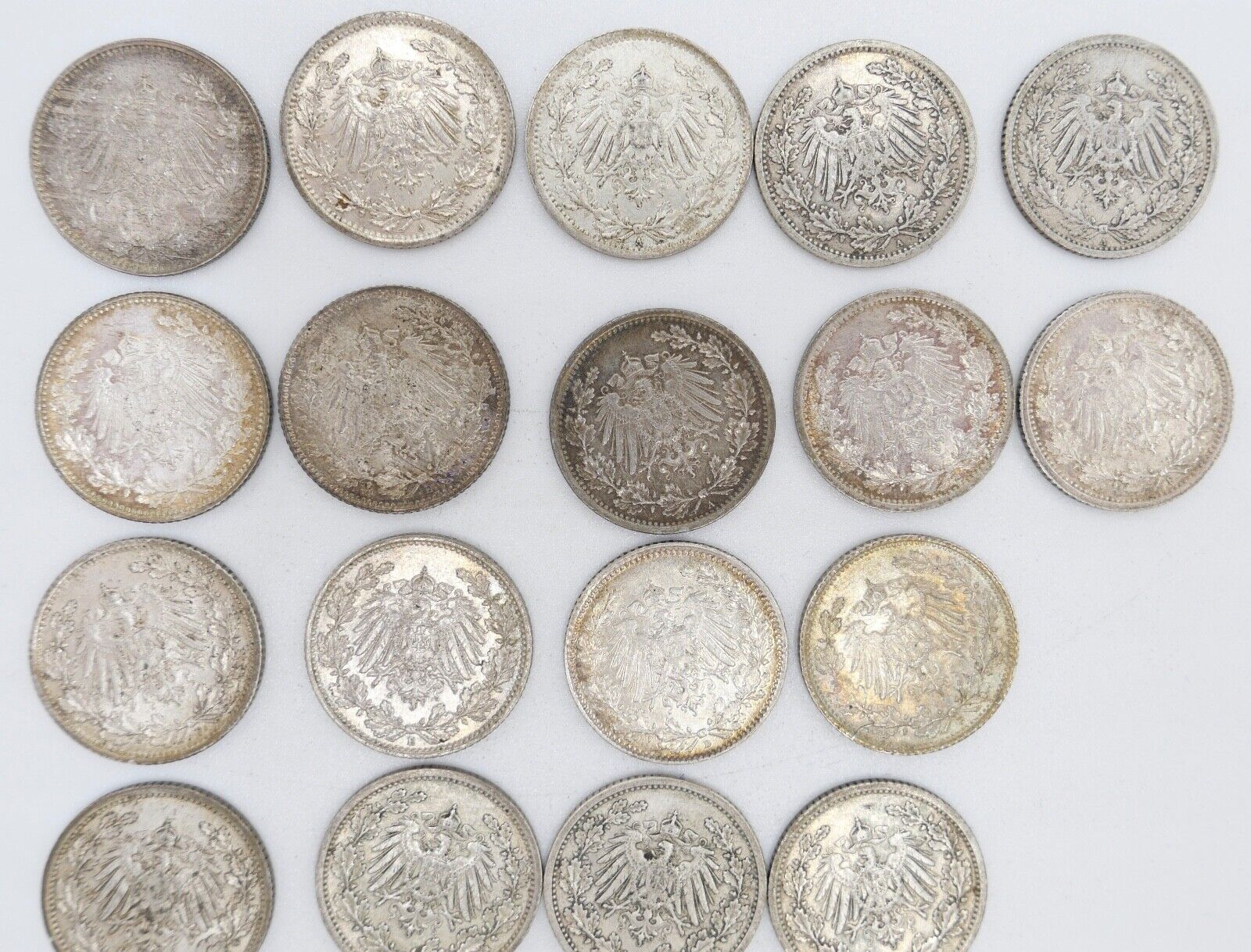 39x 1/2 Mark Jäger 16 / J.16 Silber 1905-1919 ss-stg sehr schön - Stempelglanz - Antikhandel-Stuttgart