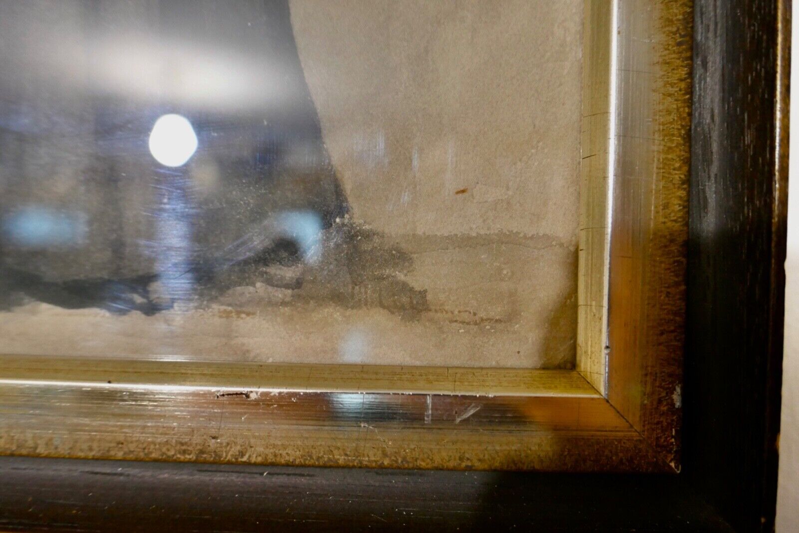 Altes Aquarell Portrait Gemälde Rahmen FRAU MIT KORB 36x30 cm - Antikhandel-Stuttgart