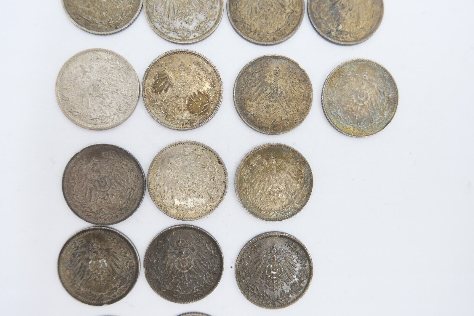 52x 1/2 Mark Jäger 16 / J.16 Silber 1905-1919 A D E F G ss-stg - Antikhandel-Stuttgart