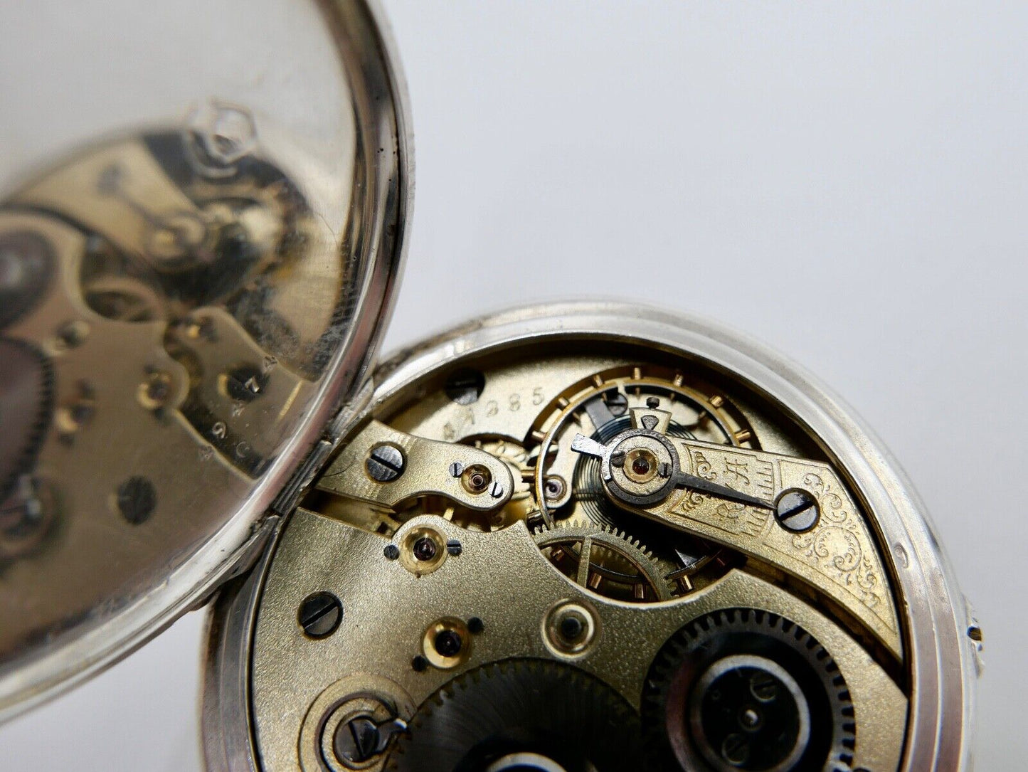 antike IWC Taschenuhr 800 Silber pocket watch Ø 49mm um 1889 - Antikhandel-Stuttgart