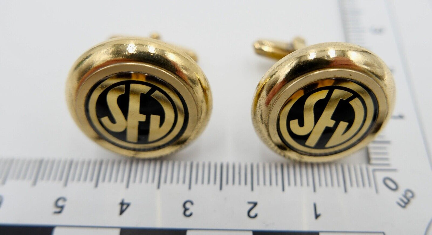 PAAR 2 Manschettenknöpfe SFV Süddeutscher Fußball Verband badge Pin cufflinks - Antikhandel-Stuttgart