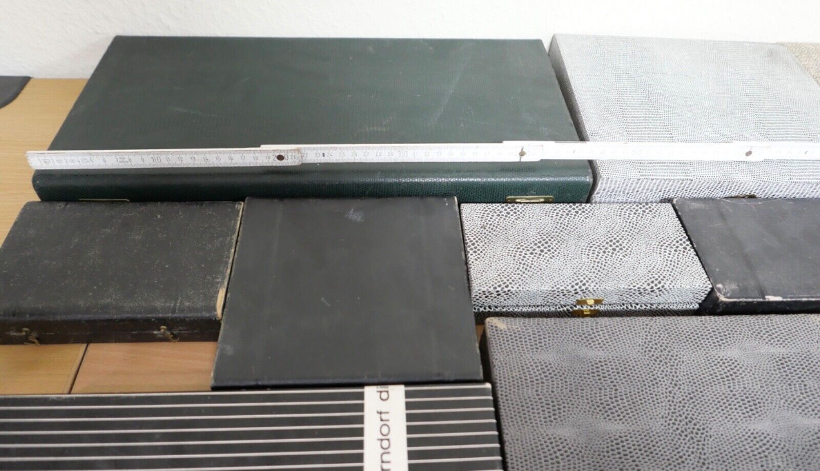 Konvolut antik alte Besteckkasten Aufbewahrung BERNDORF WENZ SCHILLING MAYER - Antikhandel-Stuttgart