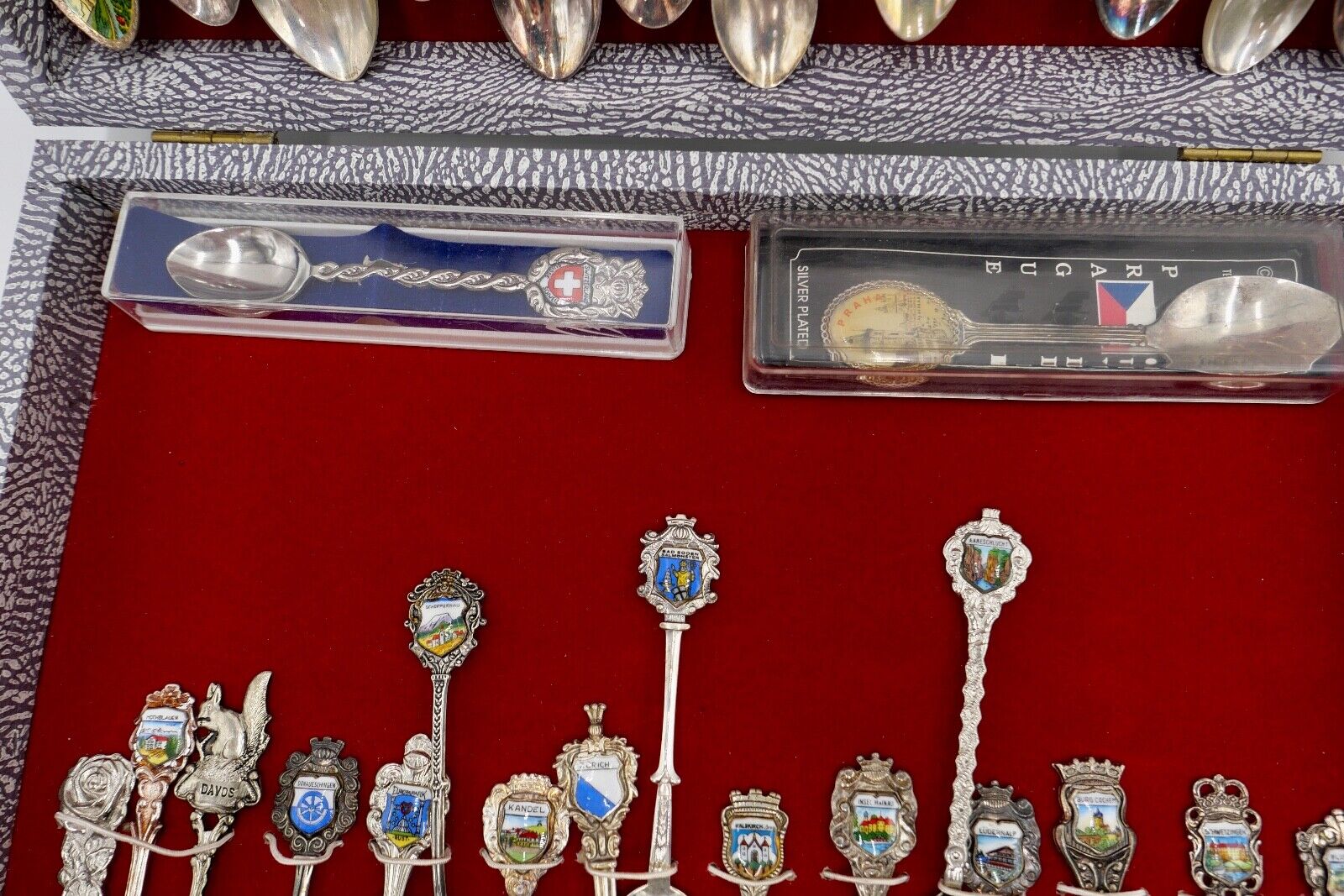 35x Sammellöffel Andenkenlöffel Souvenierlöffel versilbert Silber 800 80 90 100 - Antikhandel-Stuttgart