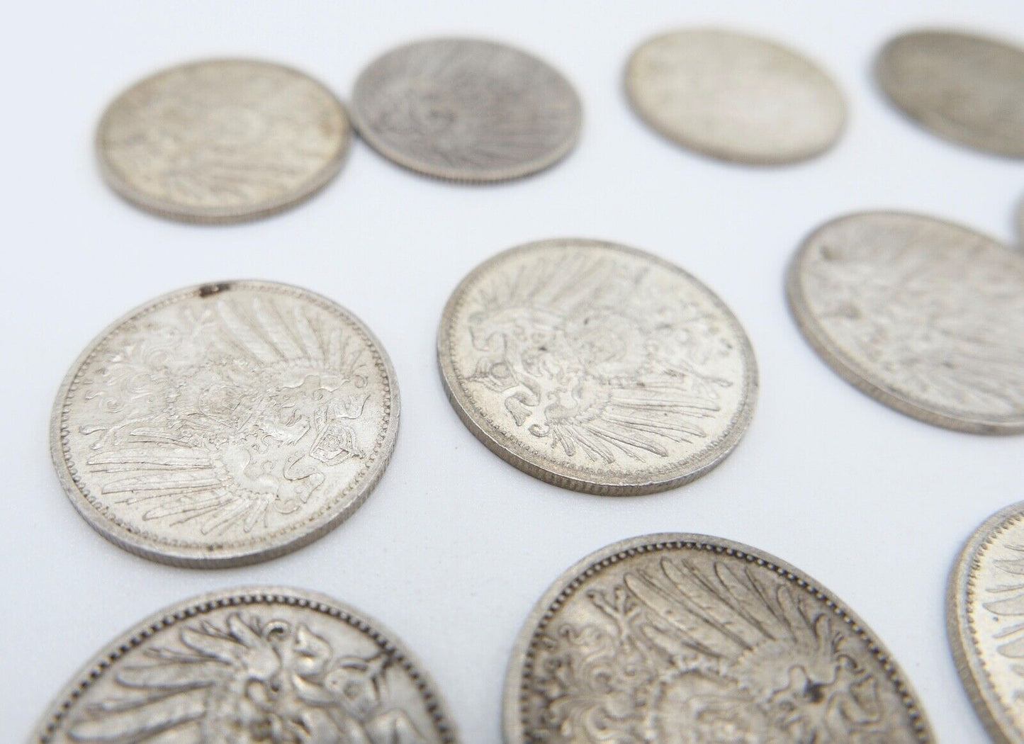 14x 1 Mark Kaiserreich 1903-1915 Jäger J.17 VZ-STG Vorzüglich - Stempelglanz - Antikhandel-Stuttgart