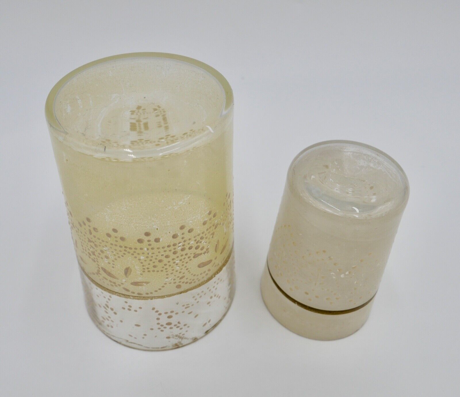 2 antike Gläser / Becher 1820-1850 Handbemalt England GOOD HEALTH - Antikhandel-Stuttgart