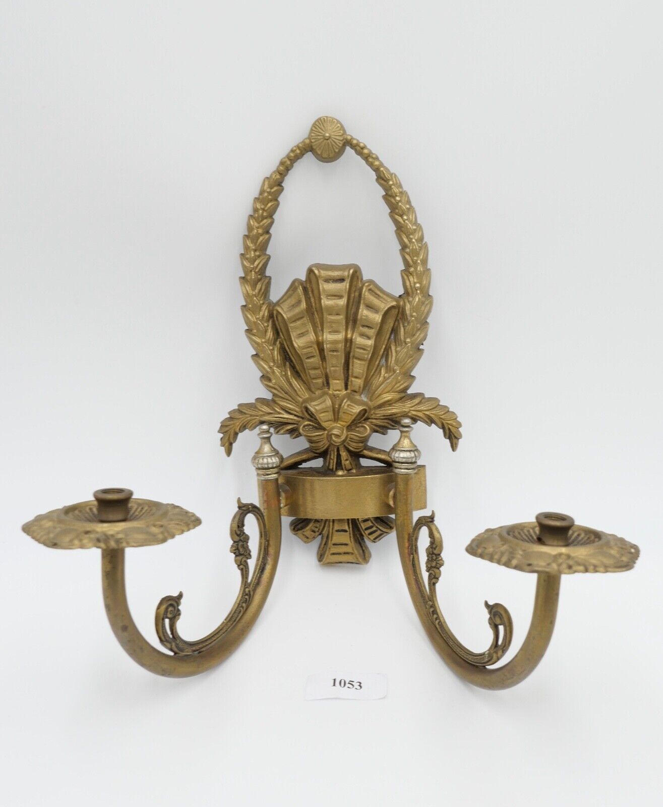 Jugendstil Art Nouveau Frankreich um 1900 Messing Wandleuchte ohne Glas - Antikhandel-Stuttgart