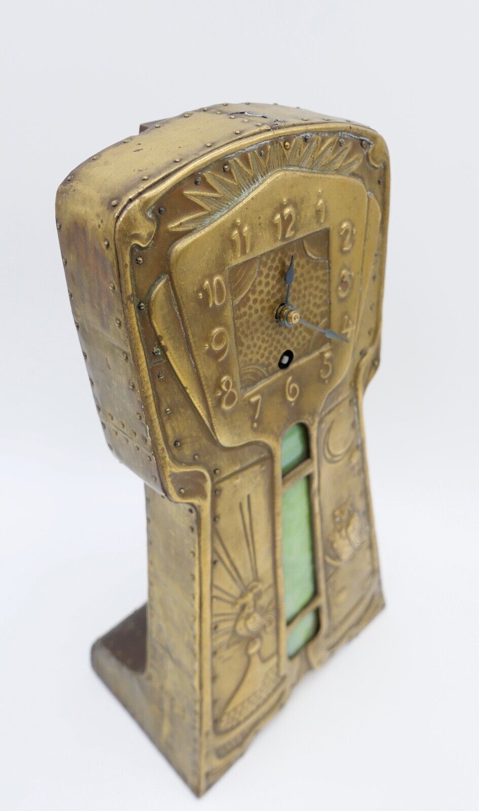 seltene Kaminuhr Hahn & Eule vmtl. Frankreich oder England Uhrwerk MPK / PMK - Antikhandel-Stuttgart