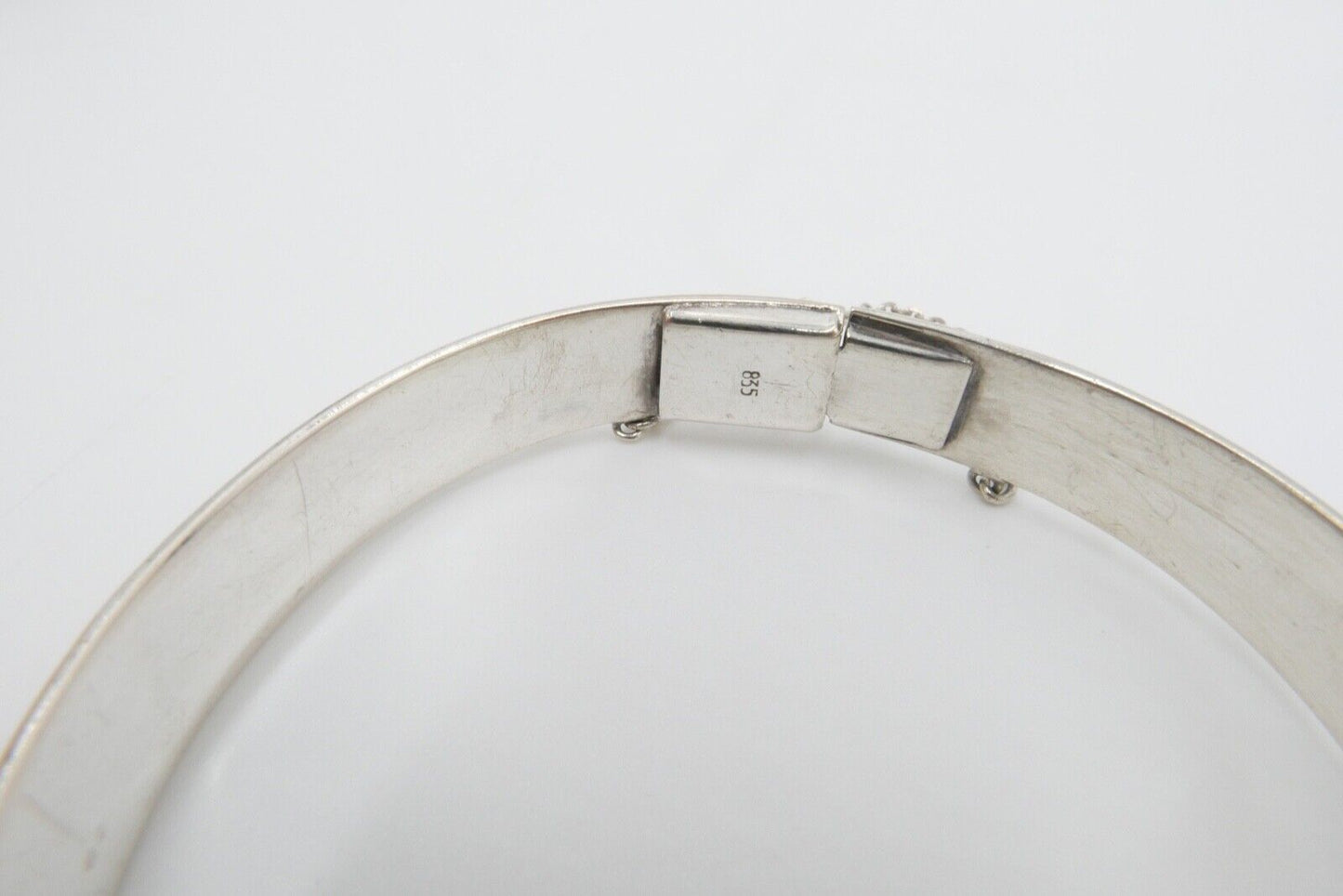 60er Jahre florales im Jugendstil Armband Silber 835 Blumendekor - Antikhandel-Stuttgart