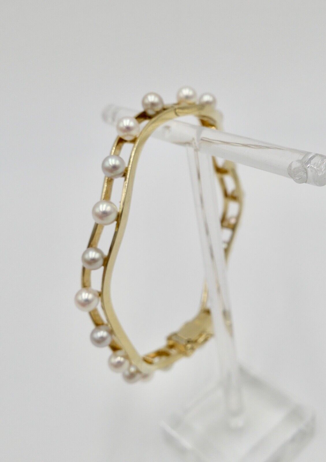 Massives Perlen Gold Armband Armreif 585 / 14K Gelbgold EG GE Gottlieb Ebinger - Antikhandel-Stuttgart