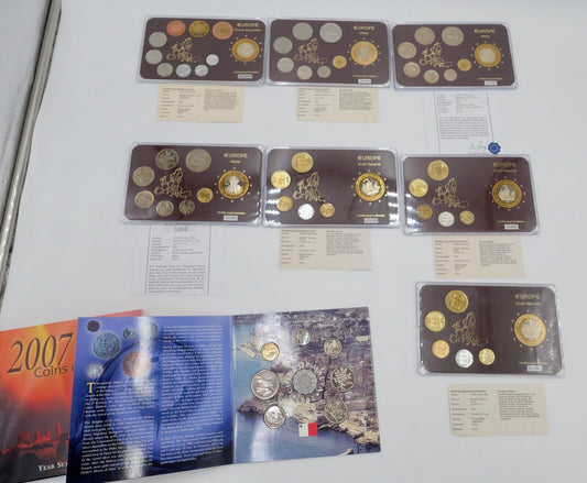 Konvolut Kurssatz vor Euro Länder Malta Tschechien Estland - Antikhandel-Stuttgart