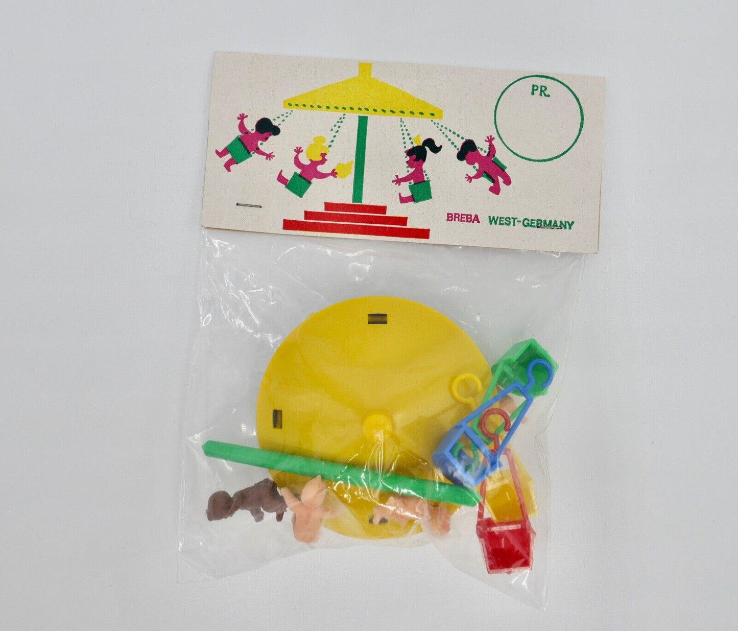 Altes Kettenkarussell old toy Ø: 6,5cm BREBA WEST GERMANY NEU 50/60er OVP - Antikhandel-Stuttgart