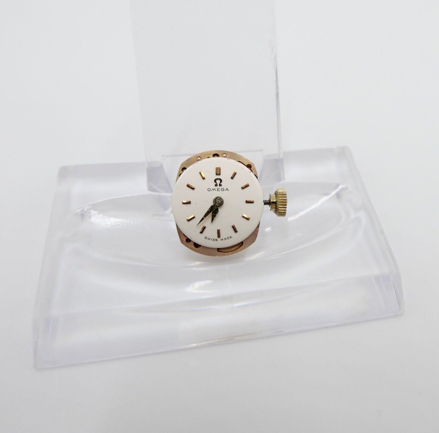 LÄUFT Omega Cal. 481 Uhrwerk Krone Zifferblatt Zeiger - Antikhandel-Stuttgart