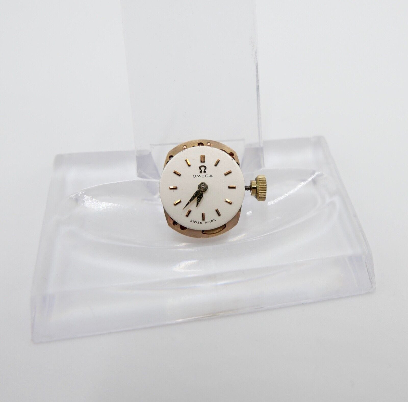 LÄUFT Omega Cal. 481 Uhrwerk Krone Zifferblatt Zeiger - Antikhandel-Stuttgart