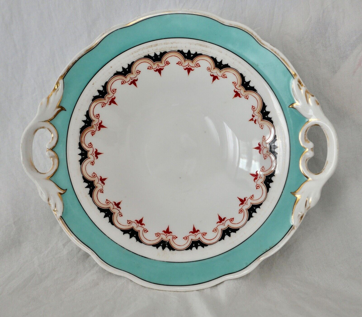 Antike " KPM Krister " Porzellan Schale / Teller Ø 28 cm 1837-1844 Goldrand - Antikhandel-Stuttgart