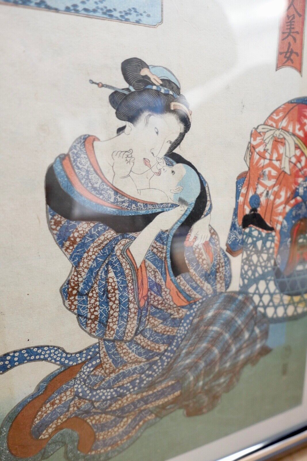 japanischer Farbholzschnitt Malerei Kunst Druckgrafik - Antikhandel-Stuttgart