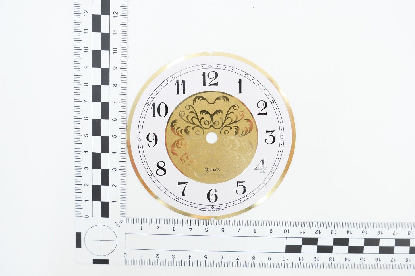 NEU Uhrmacherauflösung Zifferblatt Messing flora lTischuhren / Kaminuhren - Antikhandel-Stuttgart