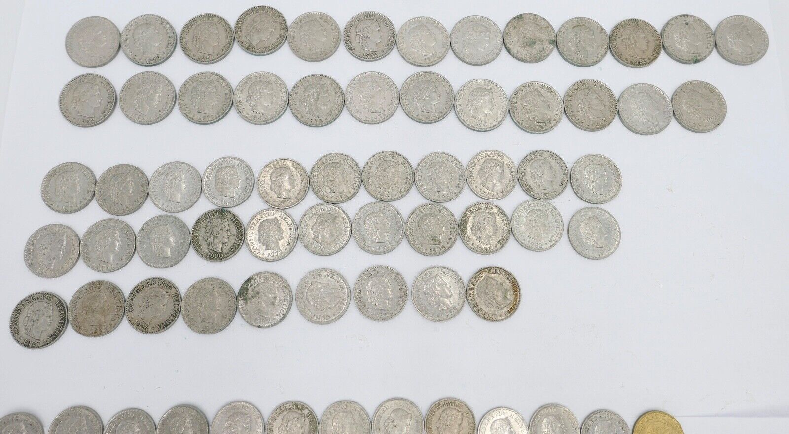 Posten LOT 1/2 Franken 1 2 5 10 20 Rappen teilweise Silber usw. - Antikhandel-Stuttgart