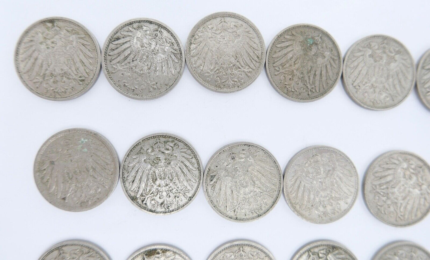 42x 10 Pfennig Kaiserreich 1912 1913 1914 1915 Jäger J. 13 ss-stg - Antikhandel-Stuttgart